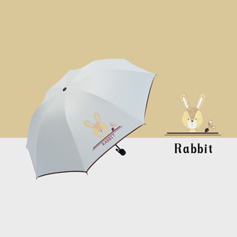 Kind Regen Paraplu Leuke Winddicht Chinese Paraplu Regen Vrouwen Opvouwbare Parasol Tous Mujer Tous Kids Unbrella Ideeën 711: Rabbit