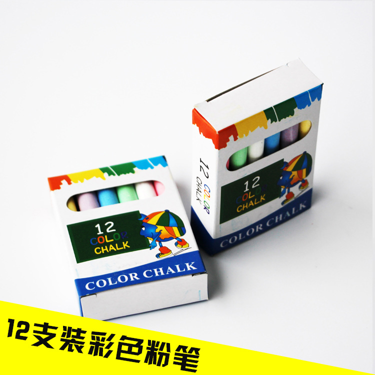 12 Pcs/Lot Dustless Chalk Pen Drawing Chalks For Blackboard Multicolour Stationary Office School Supplies Accessories