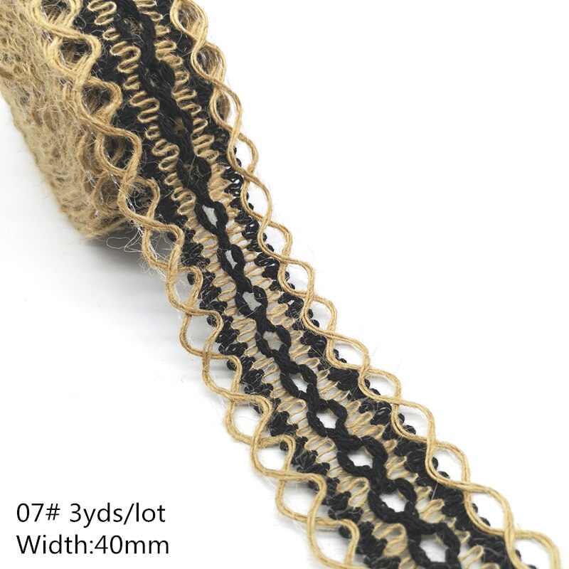 3 Meter Natürliche Jute Burlap Hessischen Jute Band Schnur Blume aufbringen Hochzeit Partei Liefert Sackleinen Band DIY Sackleinen Seil Handwerk: 07