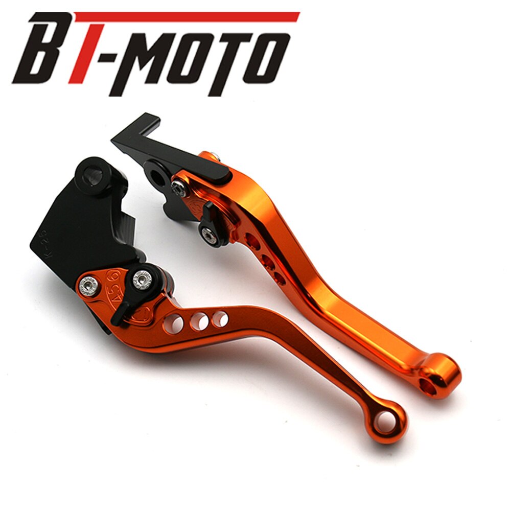 Akcesoria motocyklowe kierownica CNC dźwignie hamulcowe sprzęgła do motocykli KAWASAKI z1000 2007 2008 2009 2010 2011 2012 2013 2014 2015 2016: A  short orange