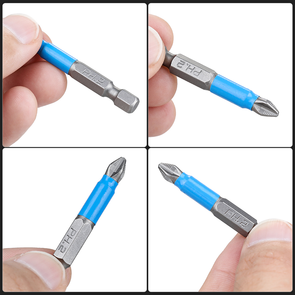 3/5/10Pcs 50mm PH2 Cross bit drill Head Screwdriver Bits Hand Tools Anti Slip Electric Hex Shank Magnetic Screwdriver Drill Bit
