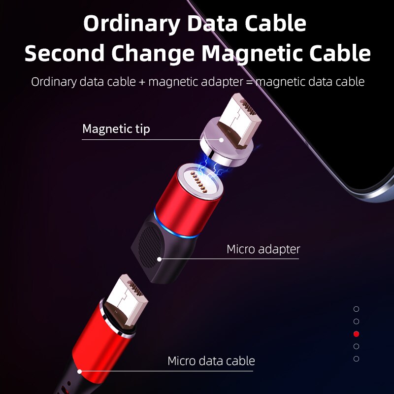 LOERSS Magnetic Micro USB Adapter For iPhone Samsung Xiaomi Micro USB Female To Type C Male Cable Magnet Converters Connector