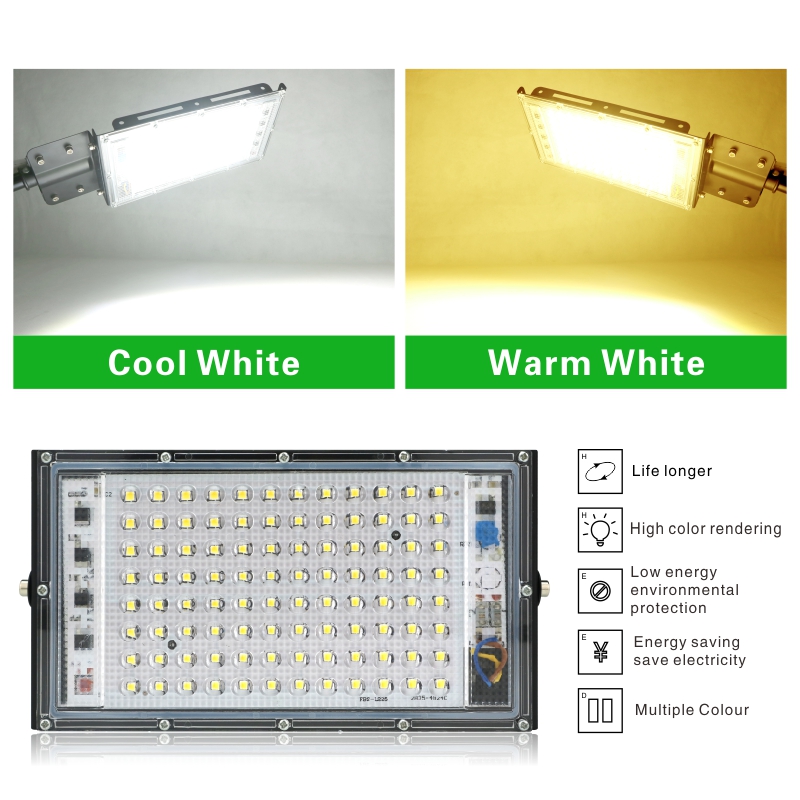 100W LED Street Light Outdoor Floodlight Spotlight IP65 Waterproof Wall Light Garden Road Street Pathway Outdoor Lighting