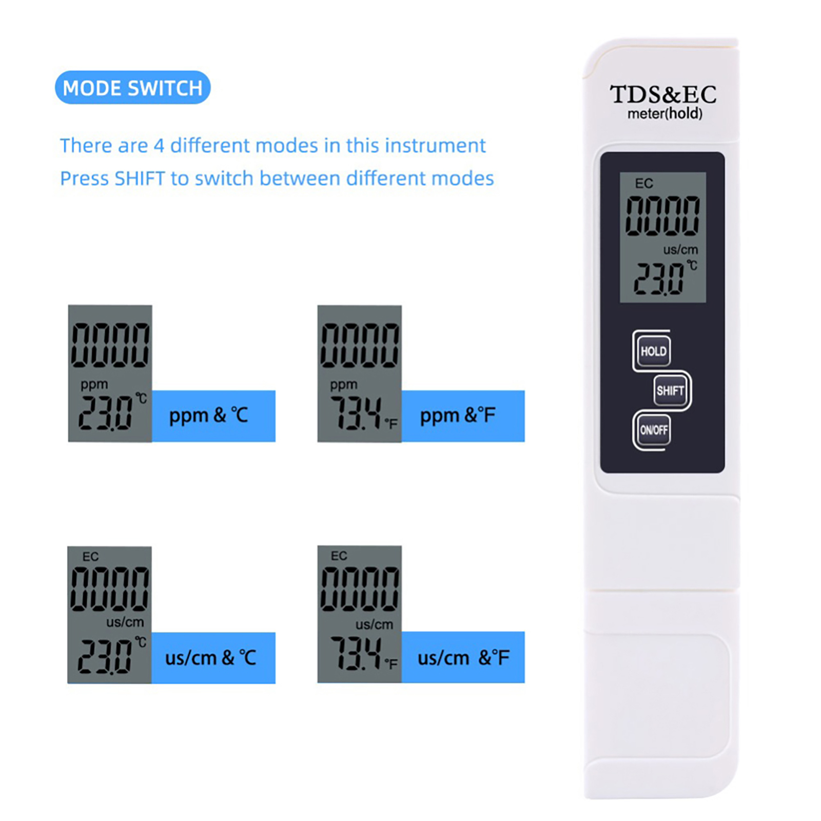 Digital PH Meter, 2 in 1 TDS PH Water Tester