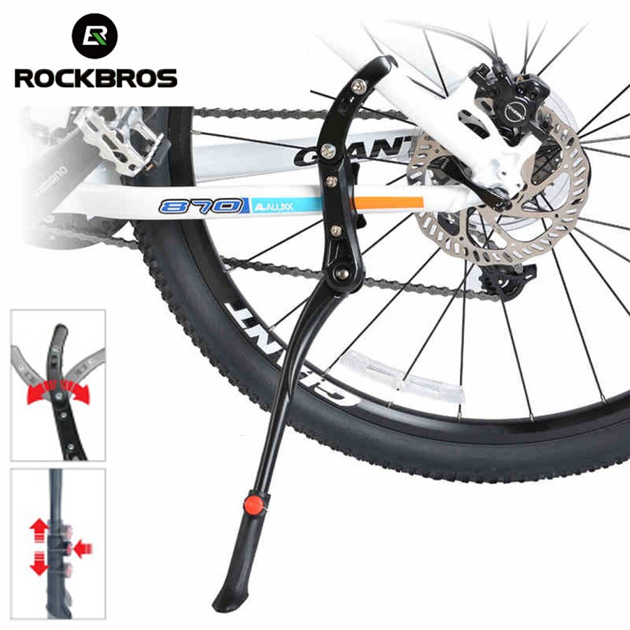 ROCKBROS vélo vélo béquille Support de stationnement vtt Support de vélo côté coup de pied réglable pied orthèse 24-29 ''accessoires de vélo