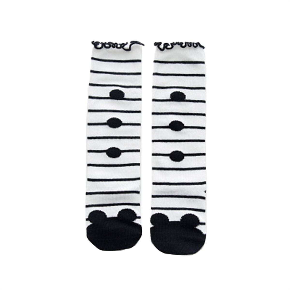 Kleinkind Baby Mädchen Jungen Nette Cartoon Baumwolle Socken Frühling und Herbst Nicht Rutsch Niedlichen Mitte Rohr Socken 4 Farben: B / Size S