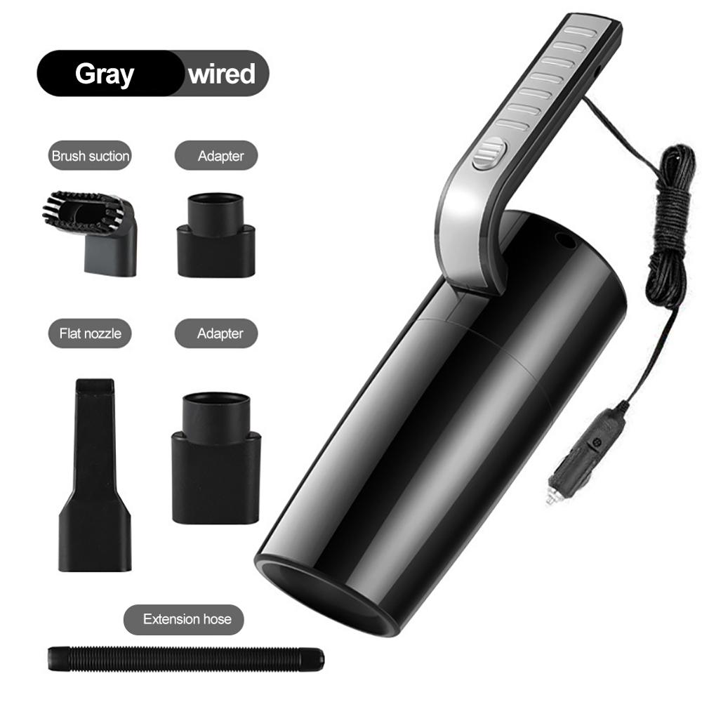 120W 12V 4500Pa Hoge Zuigkracht Auto Stofzuiger Draagbare Handheld Stofzuiger Nat Droog Tweeërlei Gebruik stofzuiger Voor Car Home: gray