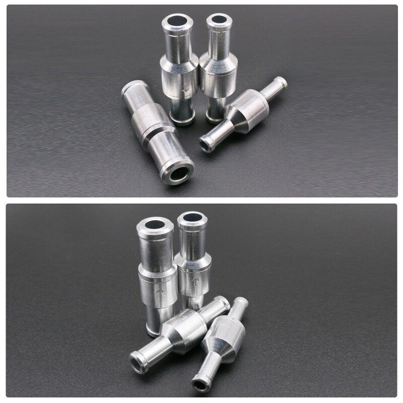 One Way Check Valve Aluminium Alloy Fuel Non Return Check Valve Petrol Diesel For Car Automobile Oil Water Pumps 6-12mm