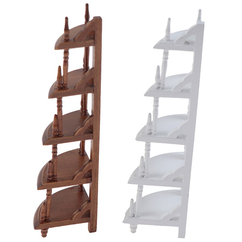 1:12 Mini Küche Seite Schrank Miniatur Anzeige Regal Zubehör Küche Esszimmer Schrank vielseitig szene holz dreieck Regal