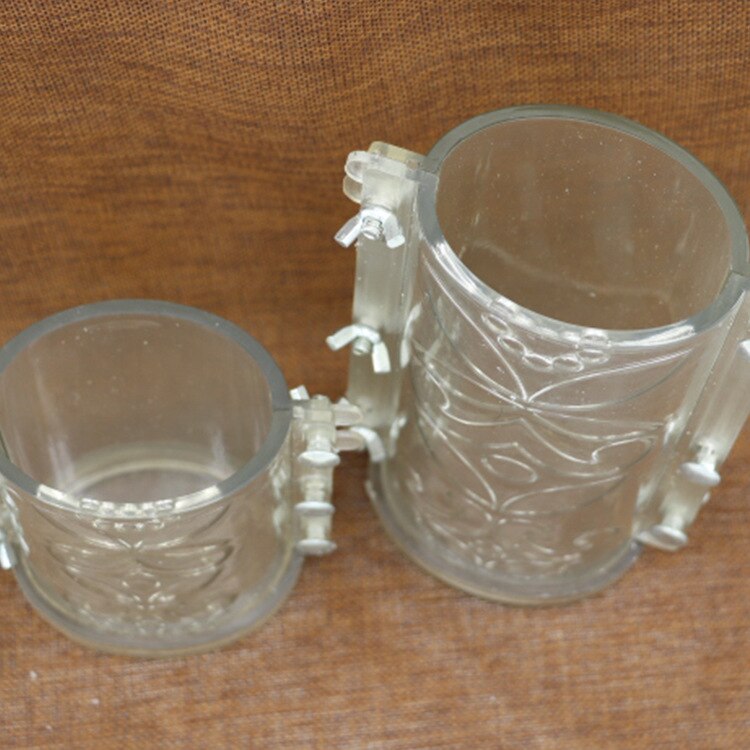 Diy suministros para hacer velas molde para recoger flores de elipse transparentes resistentes al desgaste y hojas herramienta bougeoir kaarsen