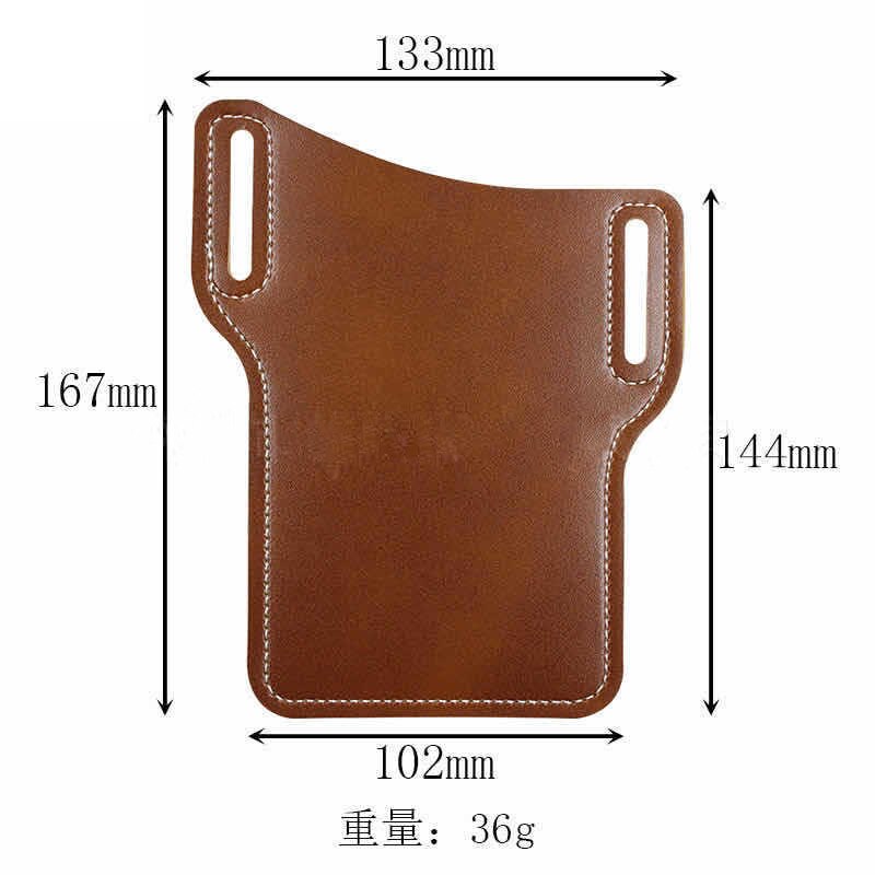 Mannen Mobiel Loop Holster Case Riem Taille Tas Rekwisieten Lederen Portemonnee Telefoon Portemonnee Case