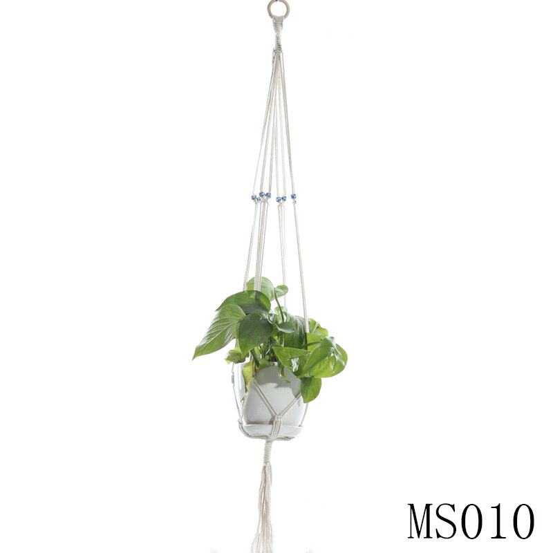 Macrame Plant Hanger Hanging Planter Wall Art Boho Home Decor 41 Inches Decorative Flower Pot Holder Boho Bohemian Home: MS010