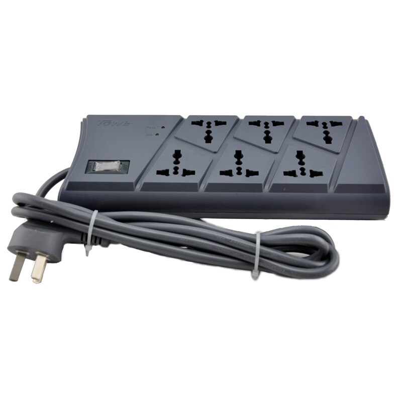 Towe Power Strip Surge Protector AP-106PRO Overspanningsbeveiliging 6 Manieren Sockets Universele 2 Meter Aan/Uit Schakelaar