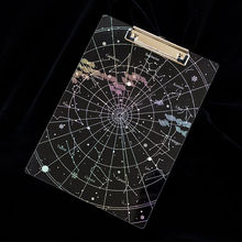 Acryl Transparent Star Sky File Clip Board North Star Map A4 Test Paper Clip Writing Pad Paint Pad Board File Fold