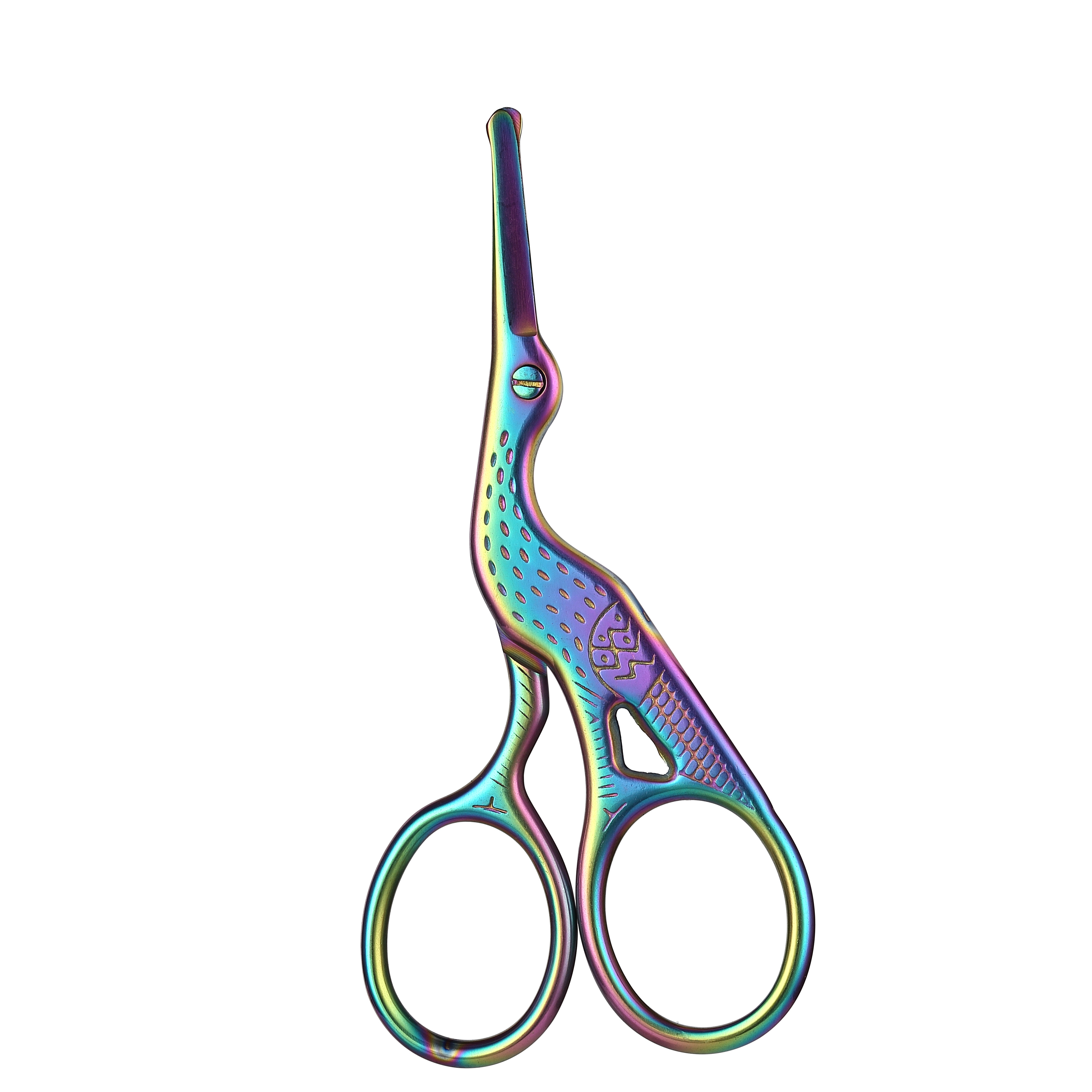 Ronde Kop Rvs Neus Haar Schaar Ooievaar Type BeautySchaar Voor Wenkbrauwen Neus Haar Baard Oor Haar Wenkbrauw Schaar: MULTI