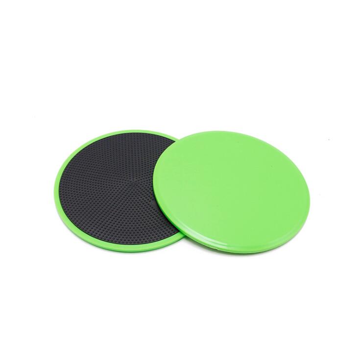 2PCS Gliding Discs Slider Fitness Disc Exercise Sliding Plate For Yoga Gym Abdominal Core Training Exercise Equipment: Light Green