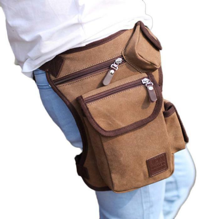Armee Multifunktions draussen Hüfte Taille Bein Tasche Leinwand Gürtel Reise fanny Pack Wasserdicht Verschleiß-Beständig: Kaffee