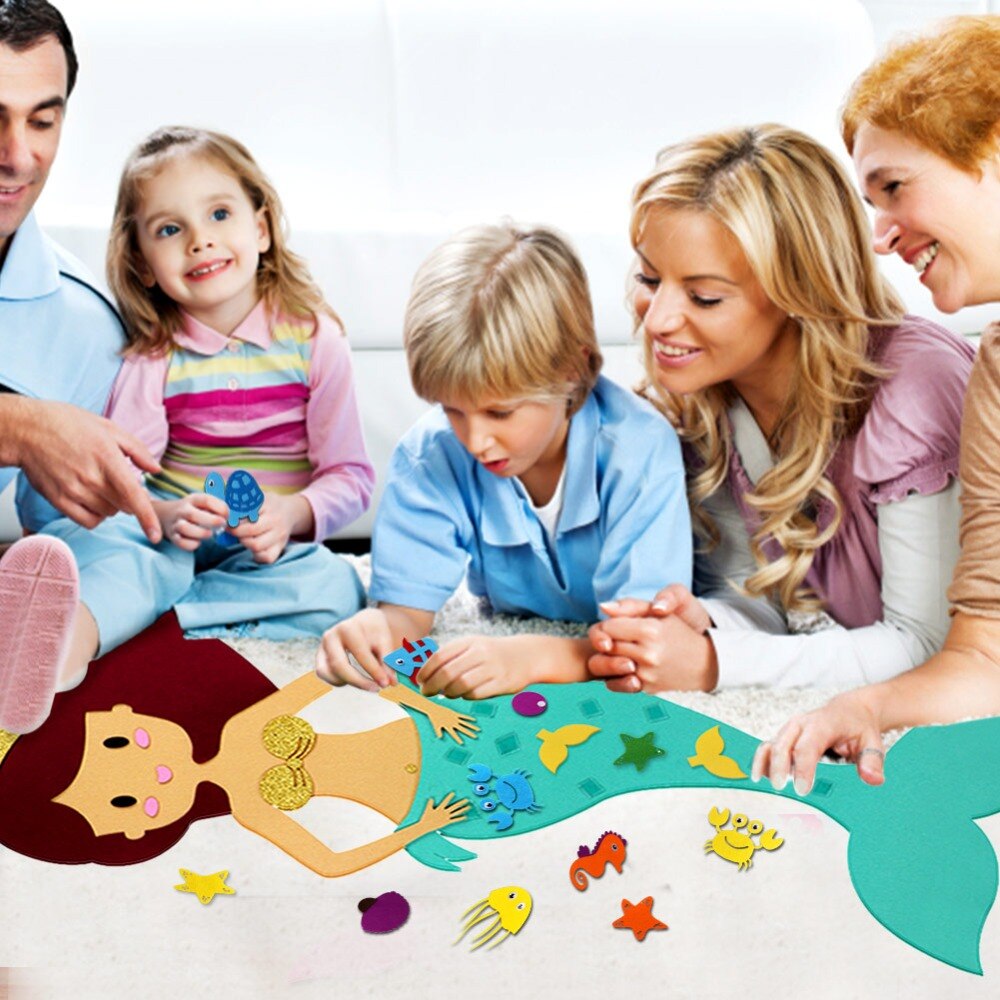 Ourwarm Onder De Zee Party Decoratie Mermaid Thema Diy Game Glitter Stickers Verjaardag Banner Kids Oceaan Feestartikelen