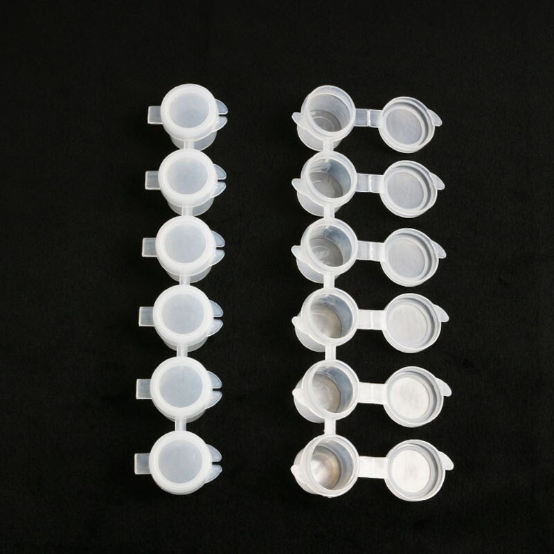 Pot de peinture vide en plastique, Pot de peinture vide de 5ml pour enfants et adultes, dessin de peinture, jouets d&#39;apprentissage pour enfants, boîte de rangement pour cours d&#39;art, couleur à l&#39;eau 5*6 pièces