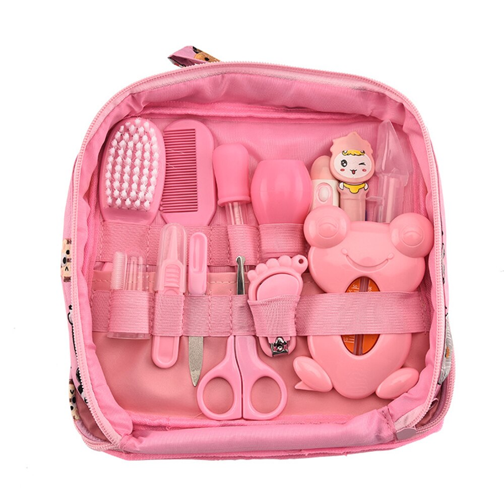 Baby Care Product Nasal Suction Device 13 Pieces of Cartoon Cloth Bag Set Baby Nail Clippers Manicure Scissors for Baby