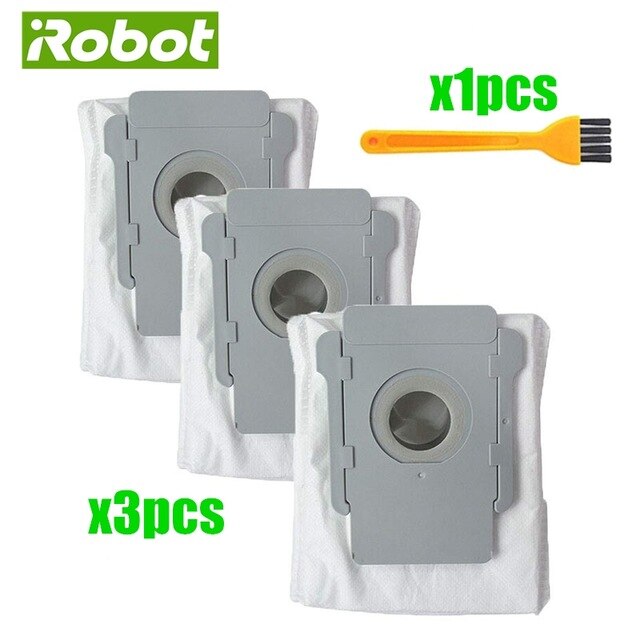 Bolsa de polvo para IRobot Roomba i7 + i7 plus J7 J7 +/Plus E5 E6 E7 S9 S9 + piezas de repuesto Robot aspirador bolsas de repuesto: Gris claro