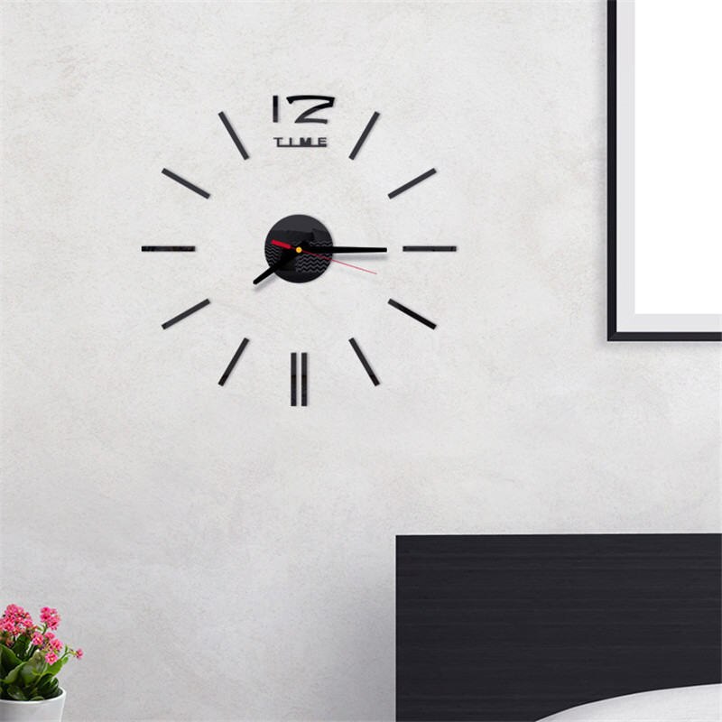 Large Wall Clock Big Watch Decal 3D Stickers Roman Numerals DIY Wall Modern Living Room Home Decoration: 09