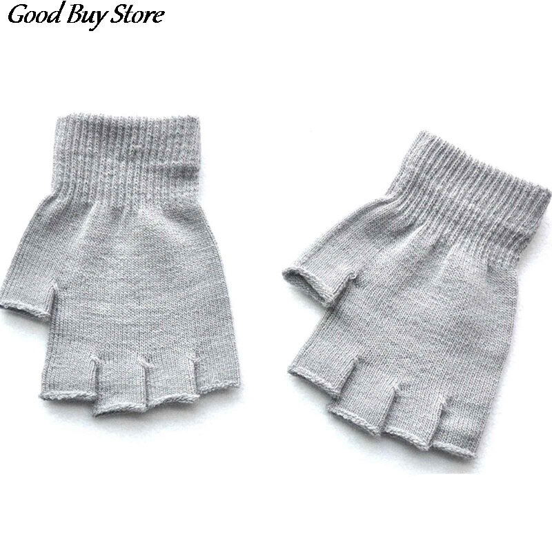 Kids Child School Knitwear Mittens Casual Cute Gloves Children Knitted Gloves Winter Autumn Fingerless Keyboard Gloves: LGY