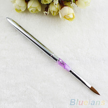 Nail Art Schilderen Pen Brush Size 8 Acryl Borstel Sable Roze Mable Afneembare Acryl Nail Art Builder Pen Make-Up Tool voor Salon