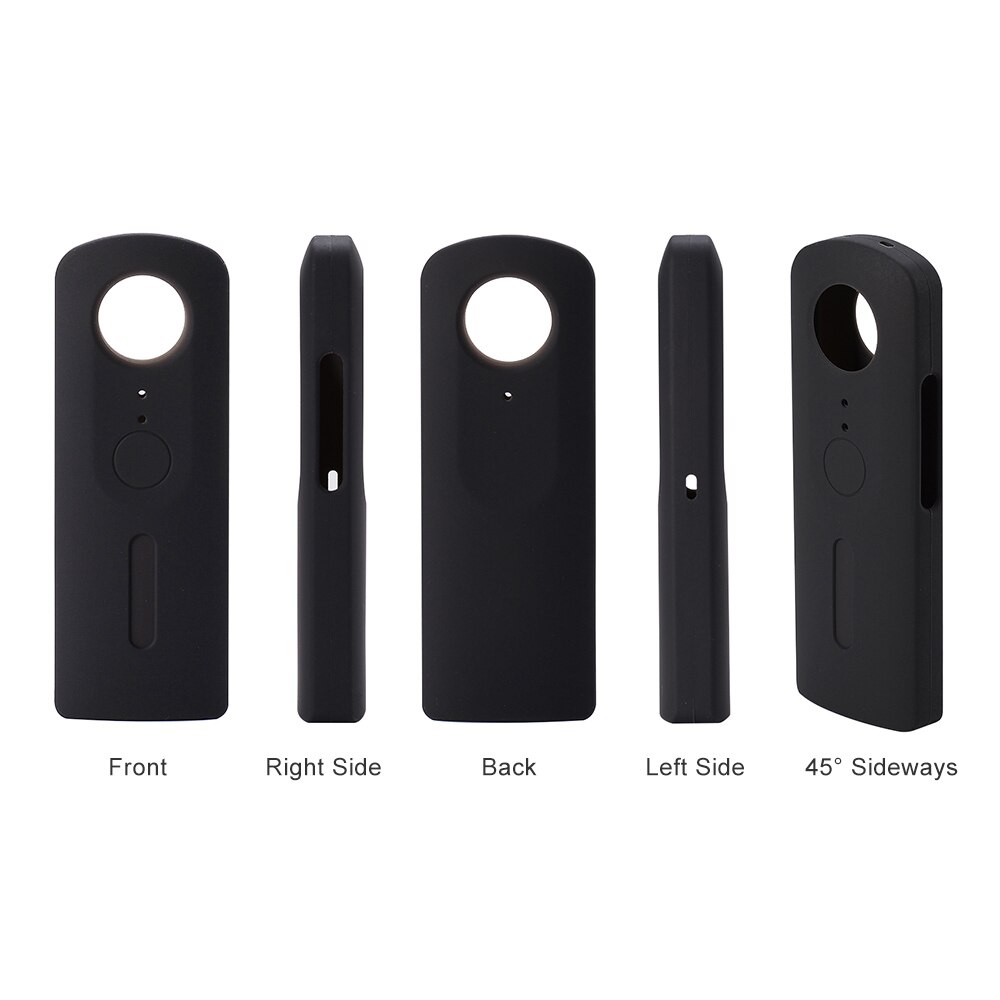 Andoer Siliconen Camera Cover Case met Lens Cap voor Ricoh Theta V 360-Graden Camera Case Beschermhoes voor ricoh Theta V