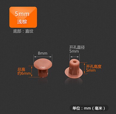 50pcs! Plastic Furniture hole cover 5/8/10/12/15 / 32mm screw decorative pipe dust plug pressure cap stopper Special Socket: 4