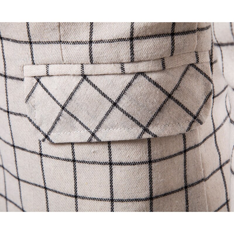 Veste Blazer blanc à carreaux pour hommes Glen flambant neuf un bouton pointe revers hommes Blazers affaires jolie pochette Masculino