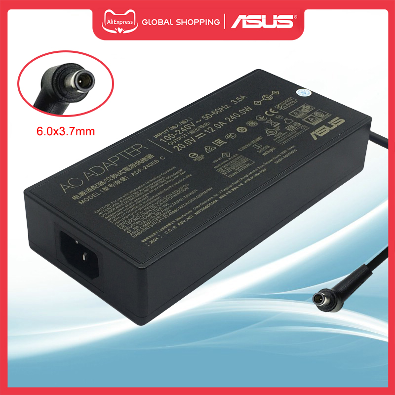 20v 12a 240w 6,0x3,7mm ADP-240EB b/c ac adapter laptop ladegerät für asus rog strix g15 g513 g513qm g513im g513qr g17 g713 g713qr
