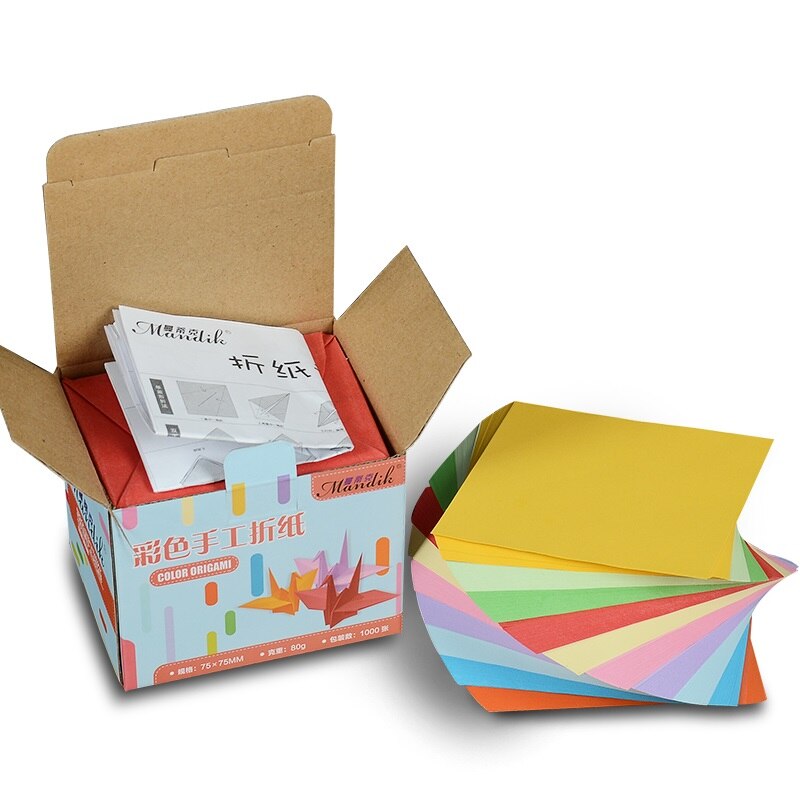 1000 vellen Handgemaakte kind origamiisfragile gekleurd papier multicolour handgemaakte papier
