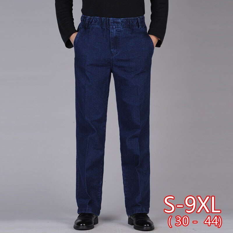 Eurooppalaistyylinen löysät miesten farkkuhousut plus koko 5xl rento miesten farkut housuhousut denim suorat streetwear miesten farkut