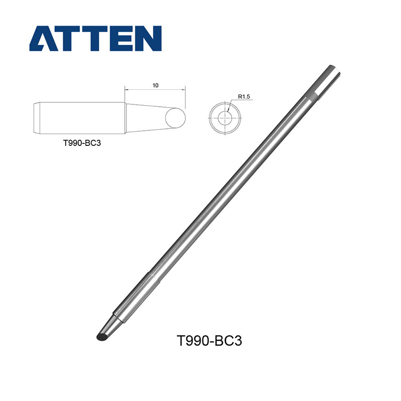 ATTEN T990-K/I/B/BC2/C1 Soldering Iron Tip for ST990 ST8602D Soldering Station: Orange