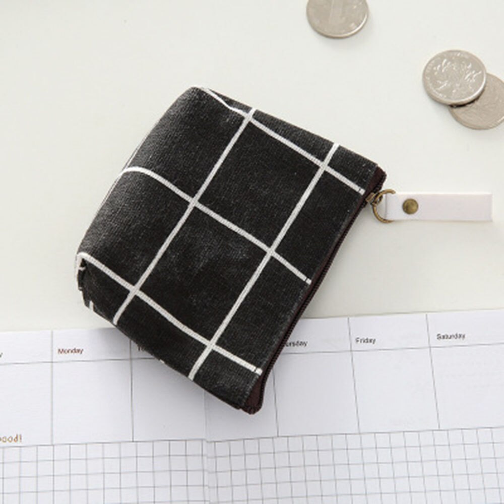 Iskybob Vijf Kleuren Mini Purse Pouch Voor Unisex Canvas Kleine Rits Coin Key Card Houder Portemonnee: H