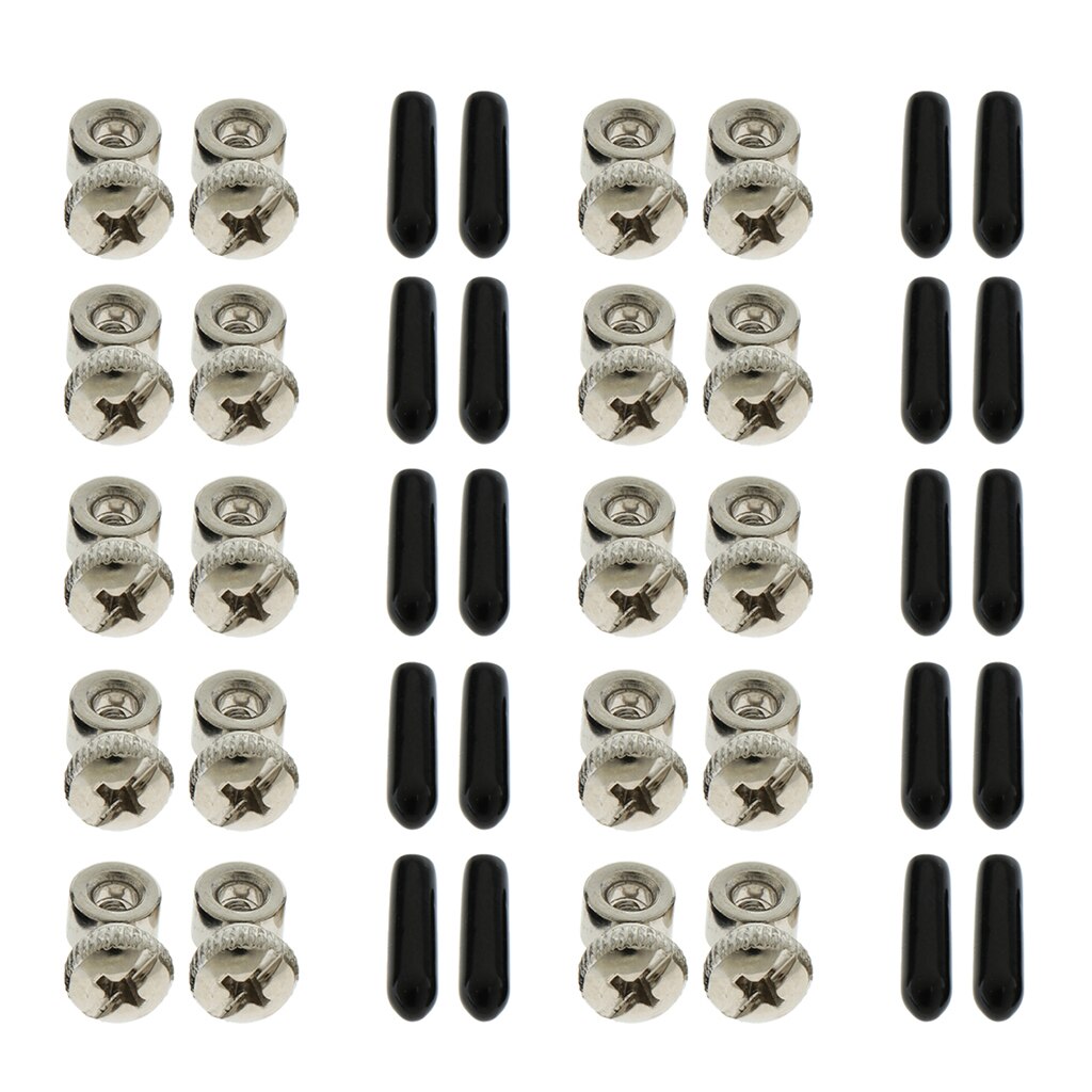 Componentes de cuerda de salto de velocidad, tornillos de ajuste, extremos de tapas, longitud de Hardware, pernos de tornillo ajustables, 5/10 pares