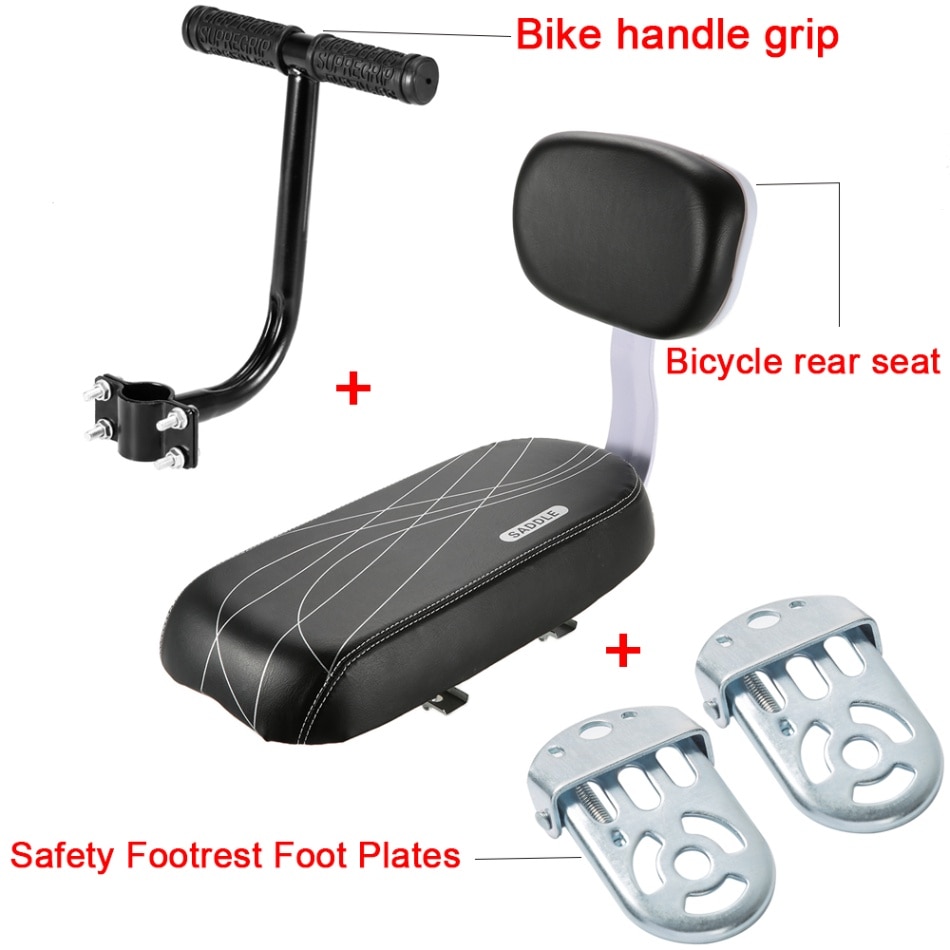 Zyklus Zubehör Teile Bicicleta Fahrrad Rückseite Sitz Sattel Fahrrad Art Sitz Mit Rückenlehne Mit Griff Armlehne Fußstütze Pedal