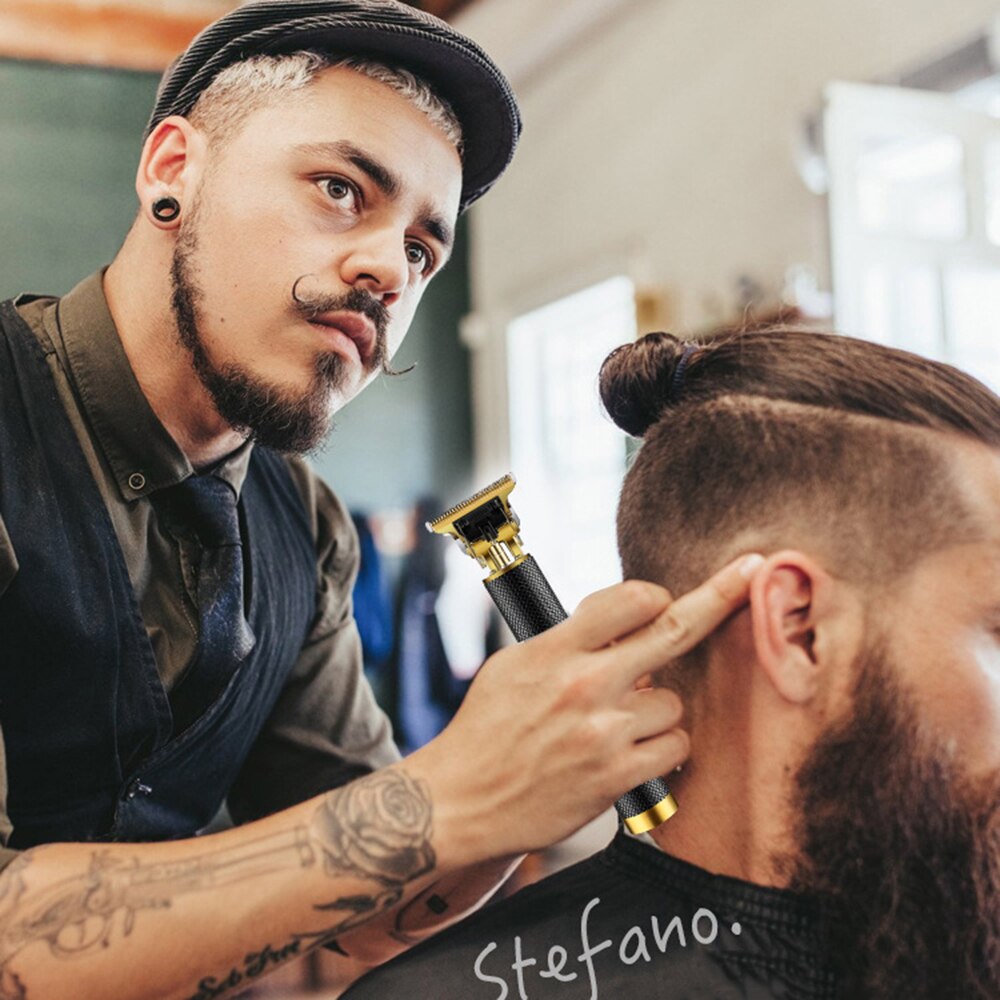 Rechargeable Hair Clipper Barber Carving T Outliner Blade Hairdressing Hair Trimmer Buddha Close Cuttting Charger