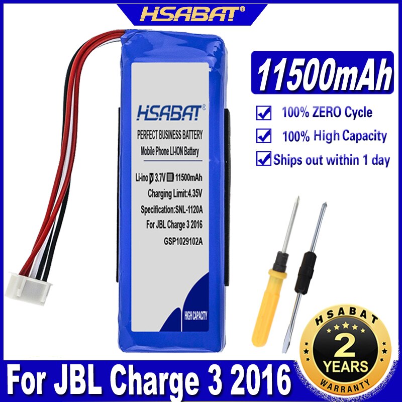 Top Brand HSABAT 11500mAh Battery for JBL Charge 3 / for JBL Charge 3 Batteries .check the place of 2 red wires