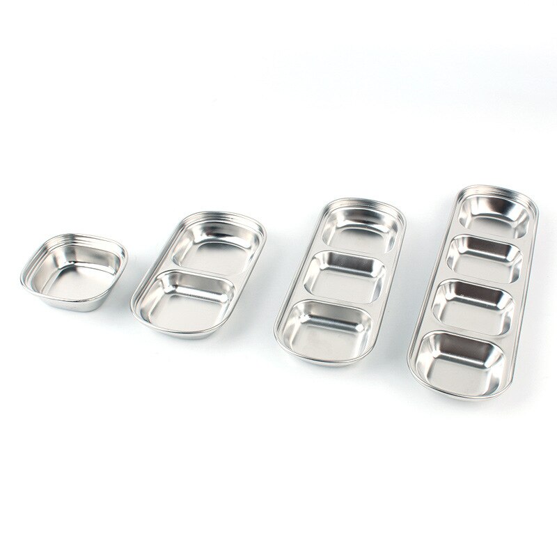Outdoor barbecue dipping Disc stainless steel large multi-style flavor plate sauce seasoning soy vinegar dish