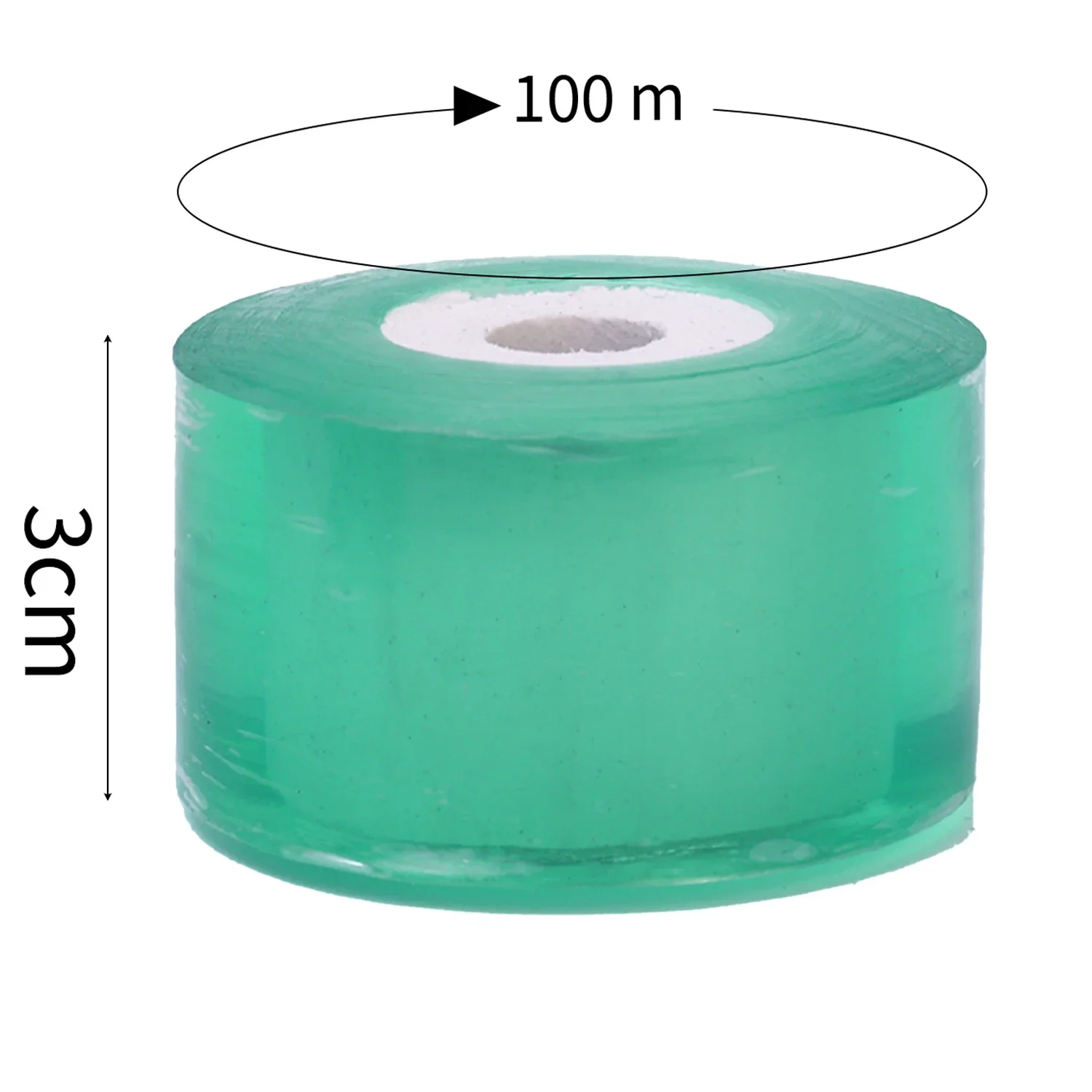 Cinta de injerto de PE de 100/500m, película autoadhesiva estirable, rollo de cinta para árboles de jardín, plantas, plántulas, vid, tomate, accesorios de injerto: Marrón / 6 cm