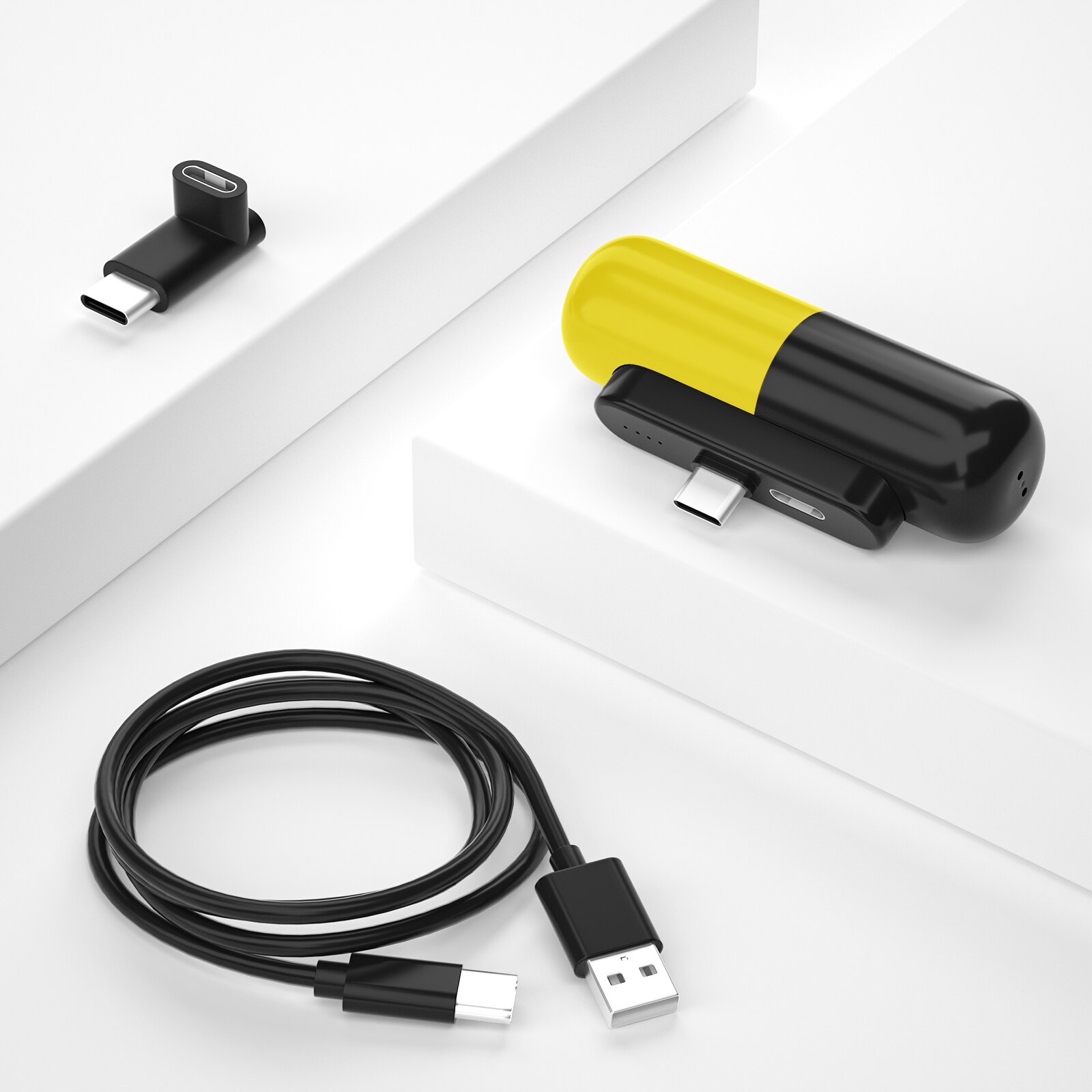 3300mAh For Oculus Quest 2 Capsule Power Bank VR Accessories Portable Emergency Battery Pack Charging For iPhone Xiaomi Samsung: Yellow