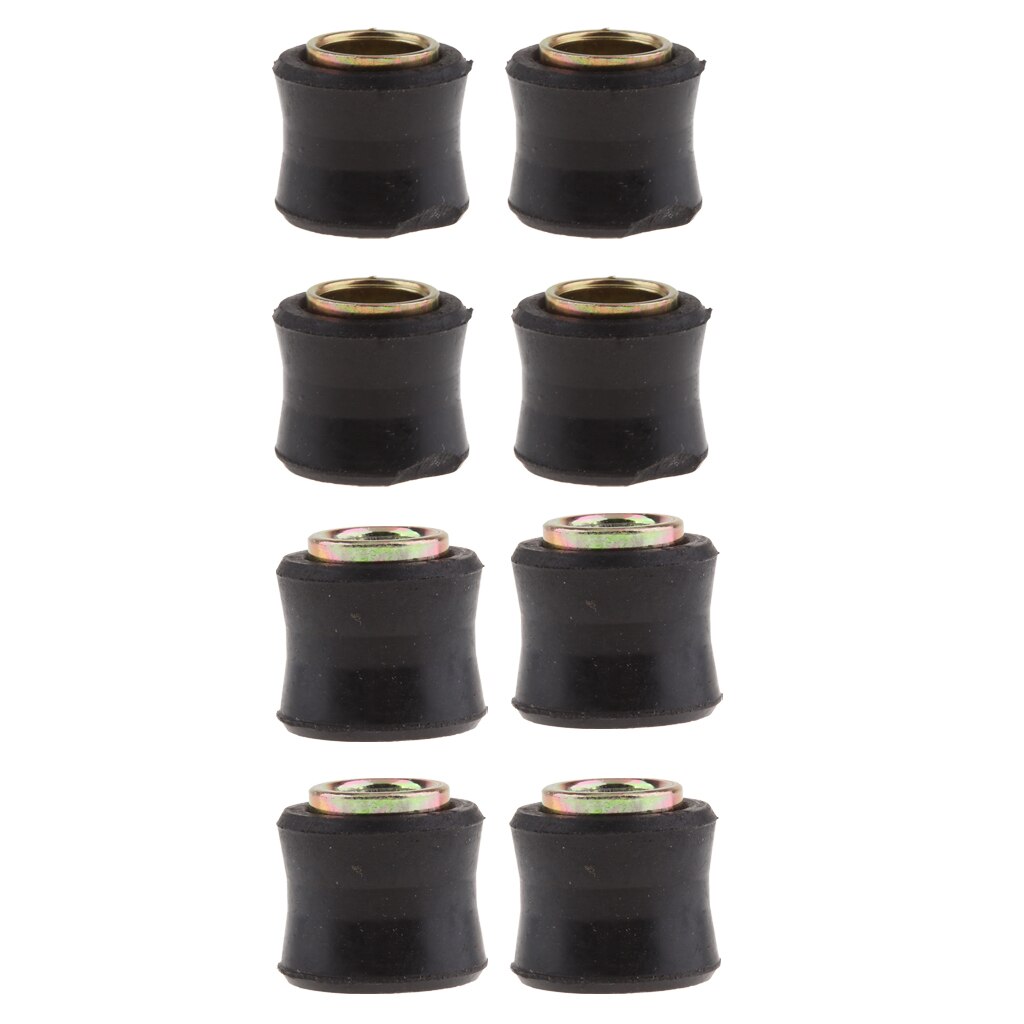 8 pack motorcykel stötdämpare upphängning bussning gummibussning 12mm 10mm