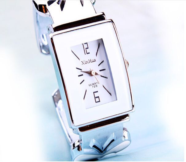 Mærke luksus fuld rustfrit stål armbånd ure kvinder dame armbånd kjole ur kvinde ure time relogio feminino: Hvid