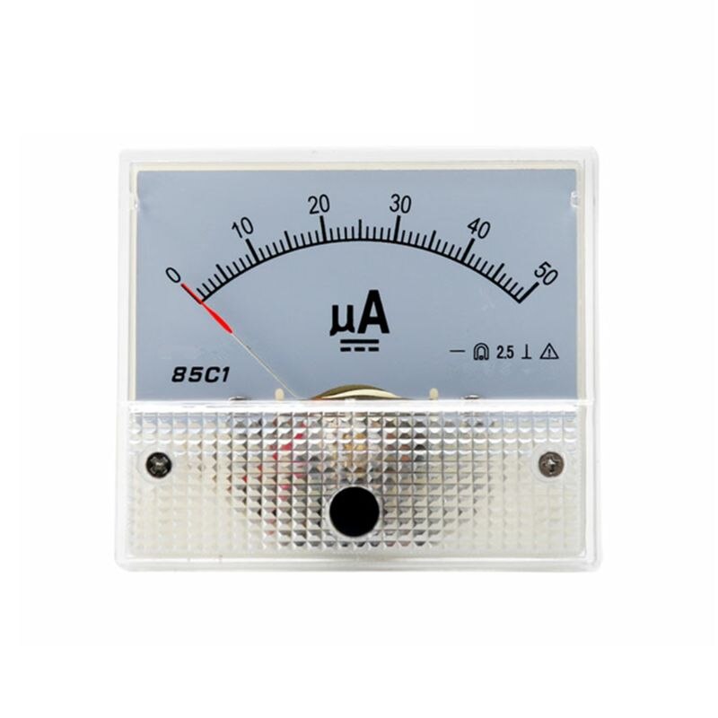 Dc 85 c 1 μa analoge stroommeter paneel wijzerplaat stroommeter wijzer ampèremeter 50-500 d2td