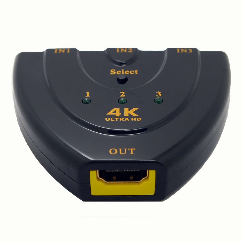 Mini 3 port hdmi switch 3 x 1 hdmi switcher 3 input 1 output splitter hdmi port til hdtv 1080p video