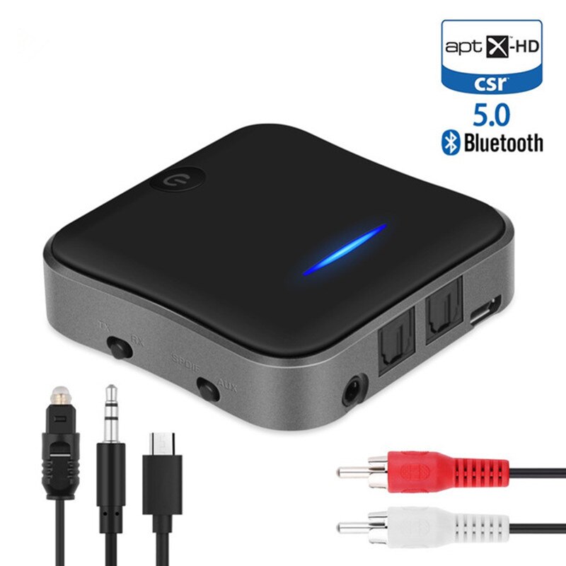 Bluetooth 5,0 transmisor receptor SPDIF 3,5 AUX TV PC ordenador portátil del coche Audio de ordenador Dongle CSR8675 tecnología APTX HD LE adaptador USB inalámbrico: Default Title