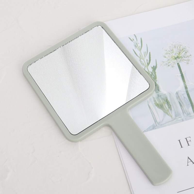 Handheld Makeup Mirror Square Makeup Vanity Mirror with Handle Hand Mirror SPA Salon Compact Mirrors Cosmetic Mirror for Women: Green