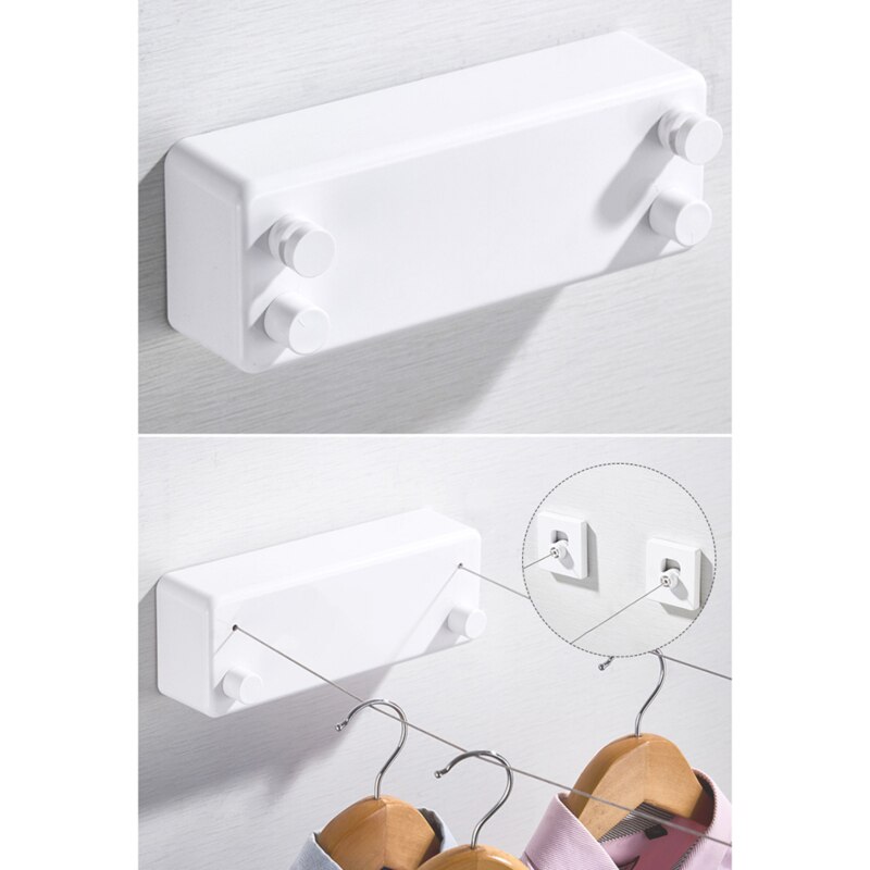 Home 4.2M Steel Wire Invisible Wall Hanger Indoor Retractable Solid Clothesline Retractable Clothesline Clothes Dryer